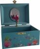 Kleine Meerjungfrau - Spieluhren von Trousselier, Spieldose geöffnet mit ovalem Spiegel, vordere Ansicht