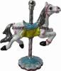 Karussellpferd mit Magnetfuß aus Schmuckei Fabergèstil Spieluhren-Miniaturwerk,