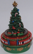 Weihnachts Spieluhr, Weihnachtsbaum mit fahrender Eisenbahn