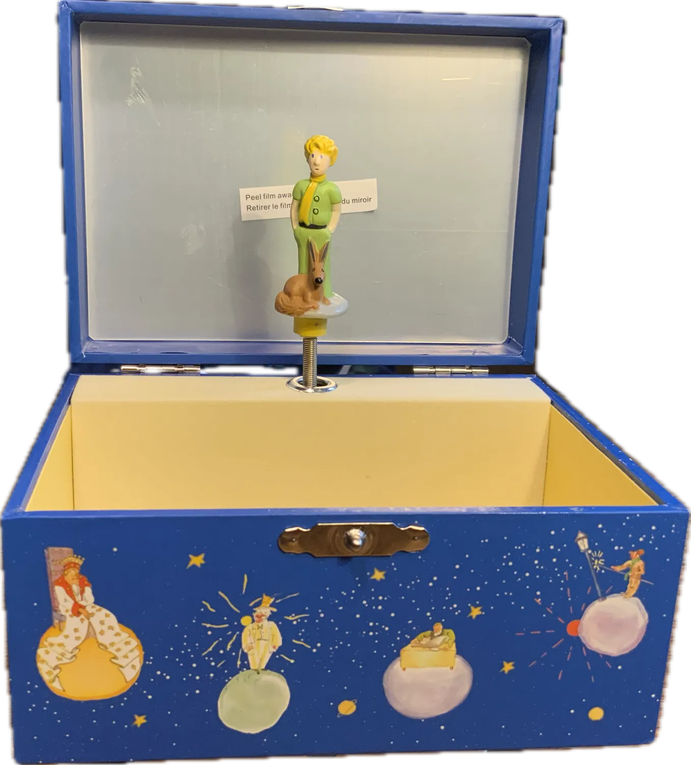 Kinder-Spieluhr, Der kleine Prinz © von Trousselier, Eine kleine Nachtmusik - Spieluhr von vorne geöffnet