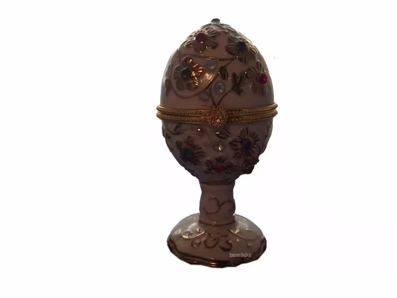 Schmuckei nach Fabergè Art in weiß, Ansicht vorn geschlossen