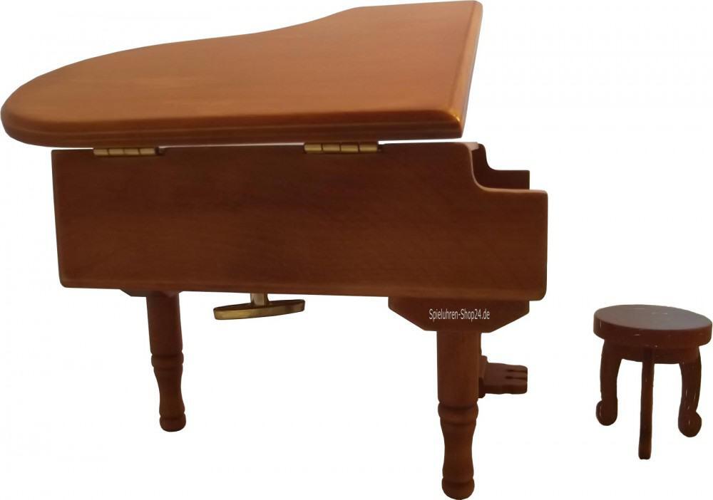 Zweiteiliger Holz-Flügel mit Spieluhr von Böhme Music, Rückseite Instrument