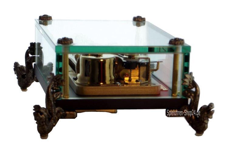 Kristallglas Spieluhr 50tönig- Rhymes, Ansicht schräg seitlich