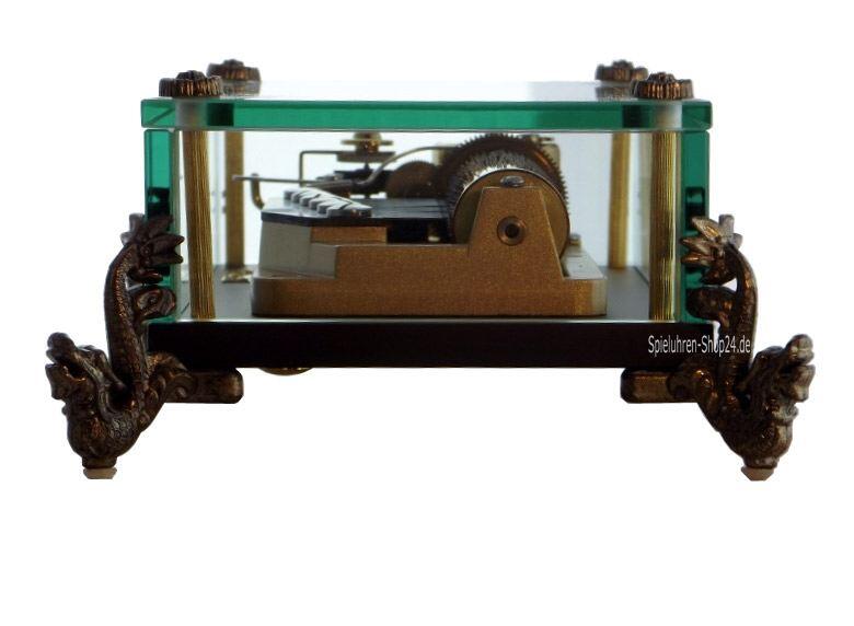 Kristallglas Spieluhr 50tönig- Rhymes, Seitenansicht