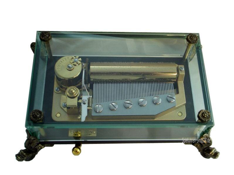 Kristallglas Spieluhr 50tönig- Rhymes, Ansicht oben