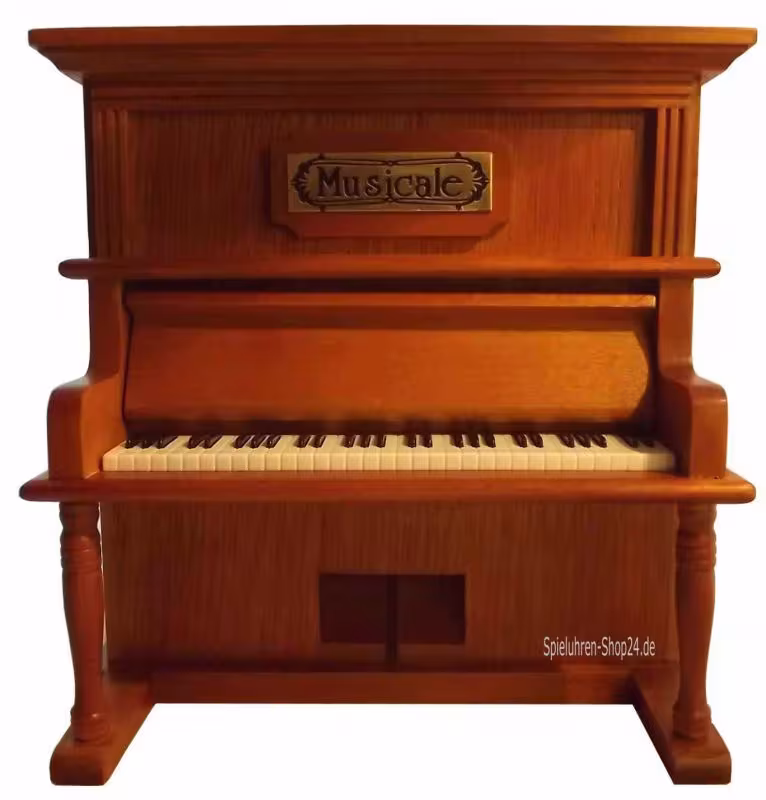 Klavier Spieluhr Holz mit Melodie Für Elise , Vorderansicht