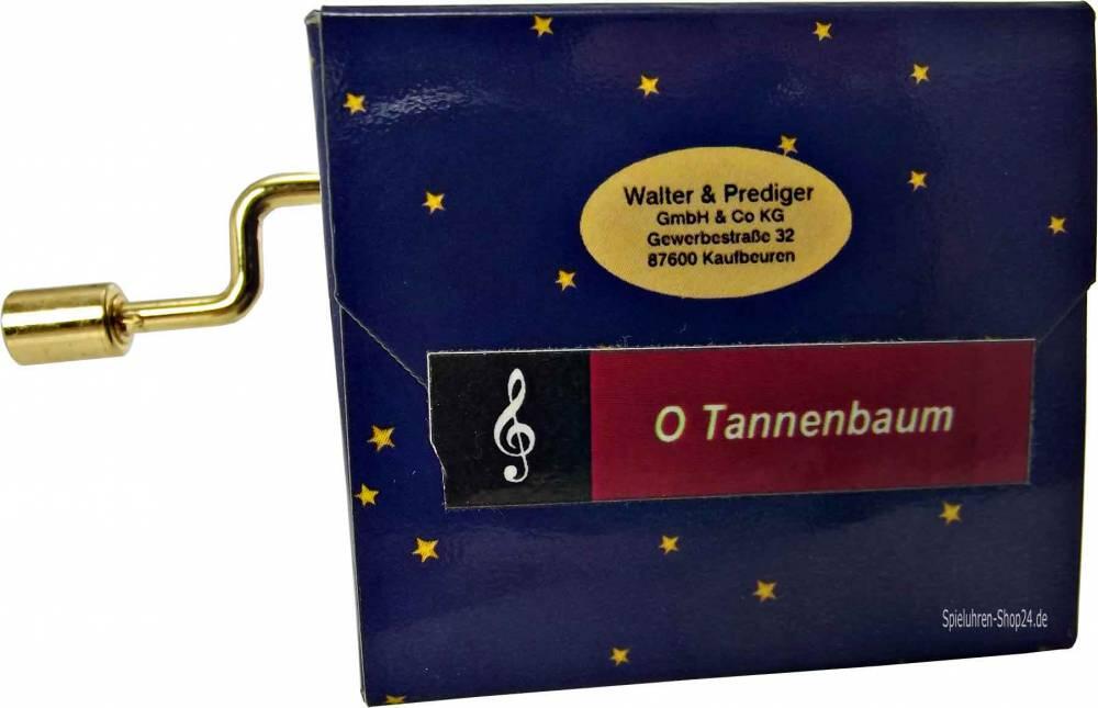 Hand-Kurbelspielwerk Weihnachten, Rückseite, O Tannenbaum