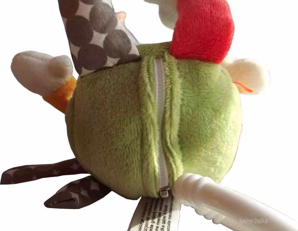 Mini Baby-Spieluhr Affe, Serie Safari , Reisßverschluss zur Entnahme Musikwerk