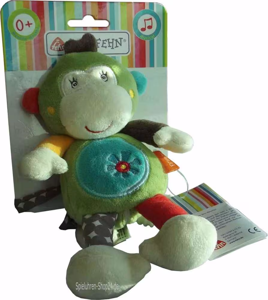 Mini Baby-Spieluhr Affe, Serie Safari , mit Originalverpackung