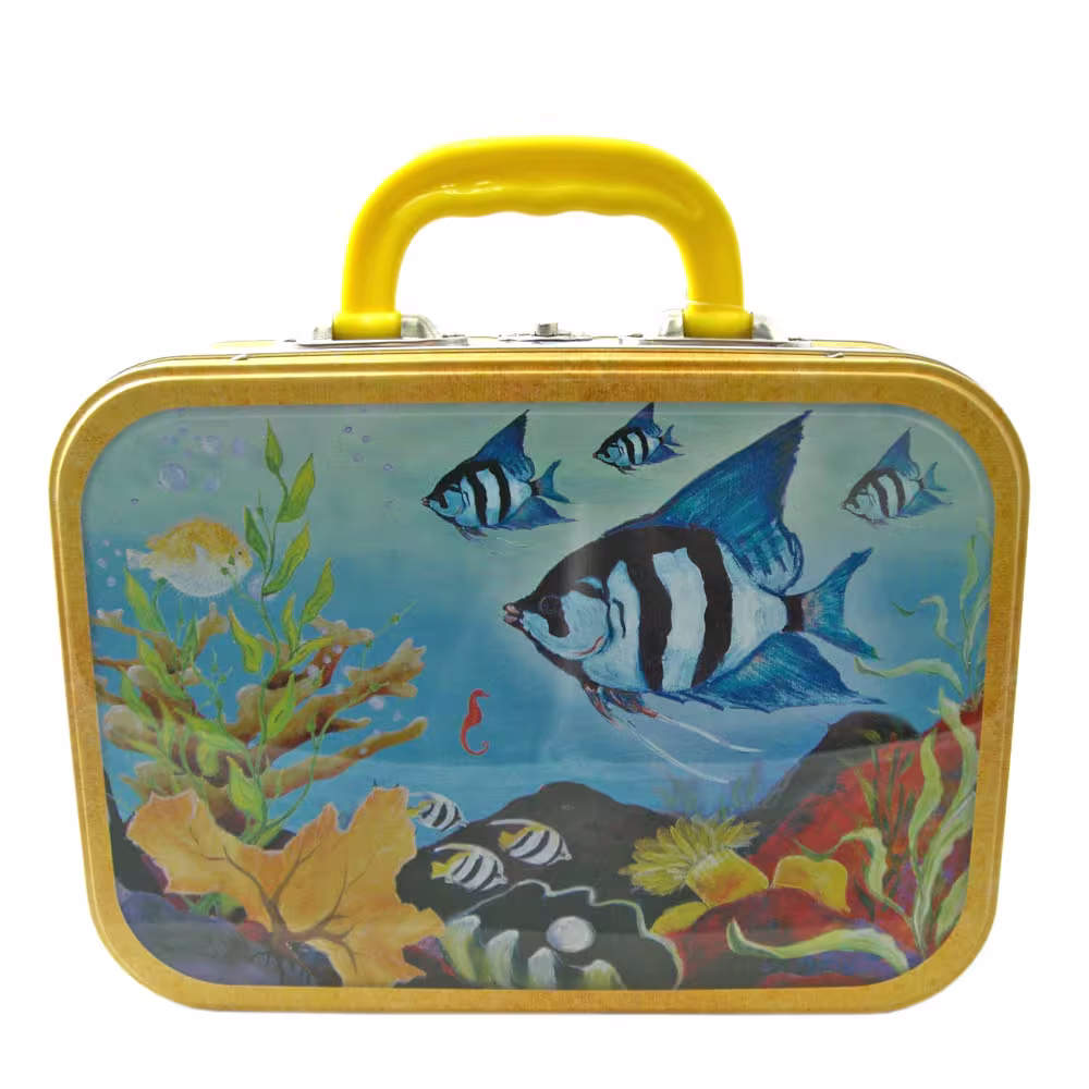 Lunchbox "Korallenriff" - Brotzeitbox aus Metall / B-Ware Einzelst&uuml;ck