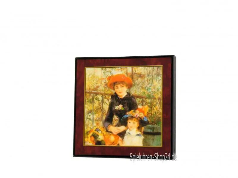 Spieluhr Holz, Schatulle Bild "Zwei Schwestern" B&ouml;hme, "Bolero"