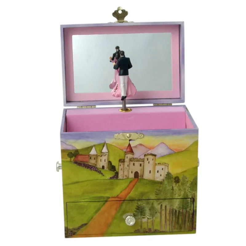 Spieluhr Tanzpaar Prinz & Prinzessin, geöffnete Spieldose