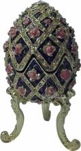 Apartes Blumendesign Schmuckei im Stil Fabergès mit Spieluhr auf drei hochbeinigen Füßen