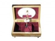 Schatulle Böhme Music mit Blumenintarsien und drehender Ballerina