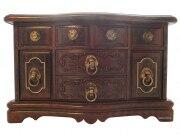 Braune Schmuckschatullen-Spieluhr mit Tänzerin