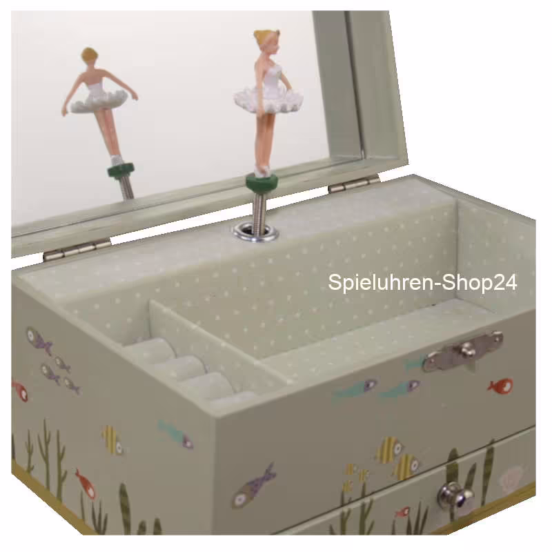 Samt ausgekleidetes Ringfach - drehende Ballerina