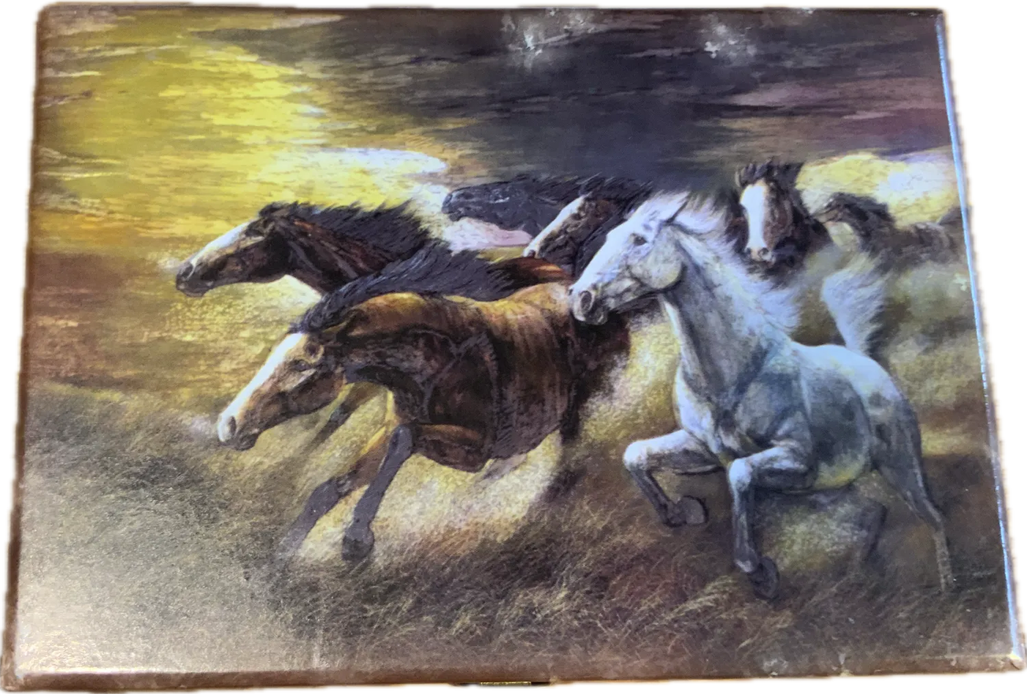 Kinder-Spieluhr, Wilde Mustangs, Melodie Bruder Jakob - Spieluhr von oben