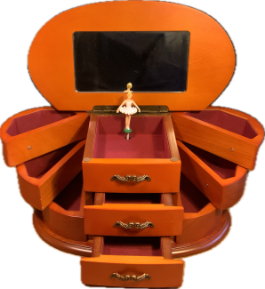 Erwachsenen - Spieluhr mit Schmuckfach, drehende Ballerina, Bolero von Ravel