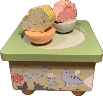 Kinder - Spieluhr, Tanzende Dinos, Kinderlied Oh, du lieber Augustin