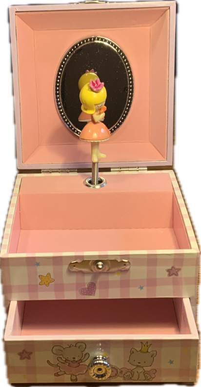 Spieluhr von vorne geöffnet