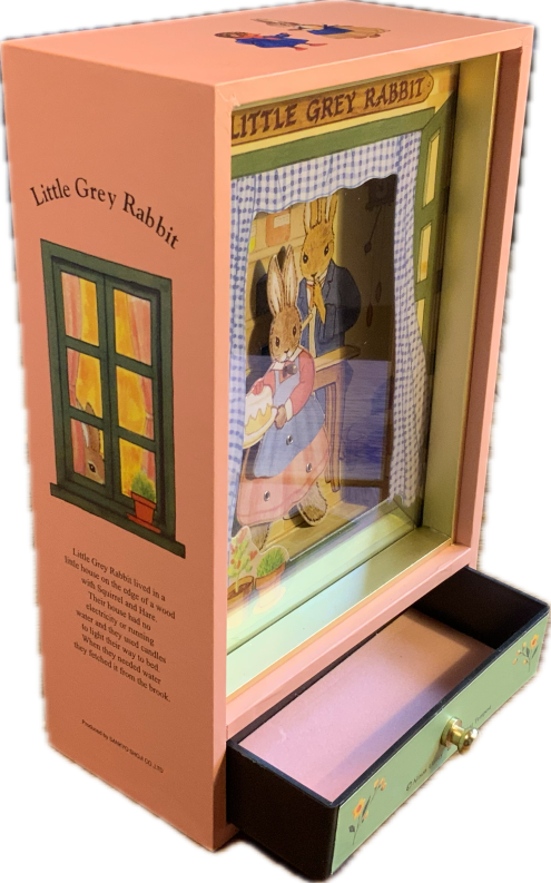 Spieluhr seitlich geöffnet