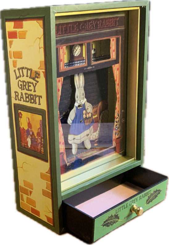 Spieluhr seitlich geöffnet