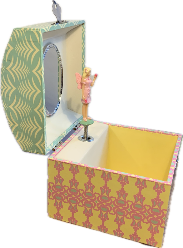 Spieluhr seitlich geöffnet