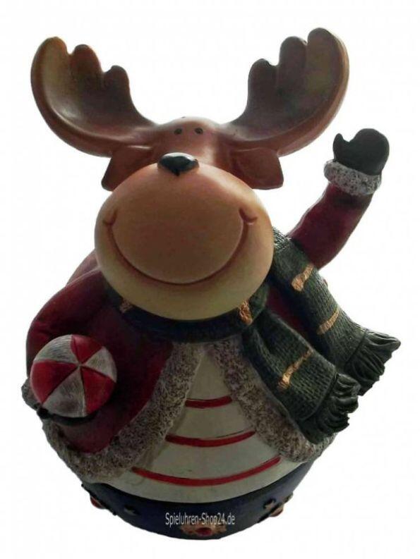 Weihnachtliche Elch-Spieluhr Rudolph, Ansicht vorn