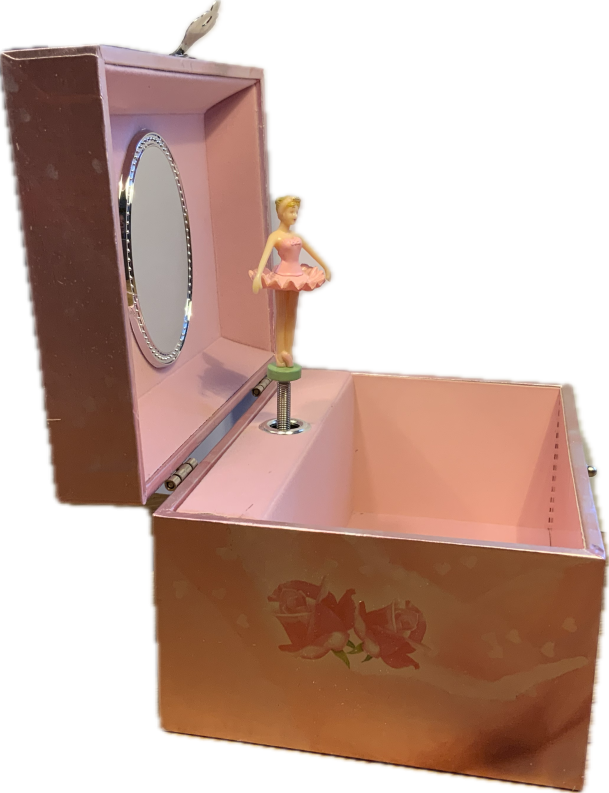 Spieluhr seitlich geöffnet