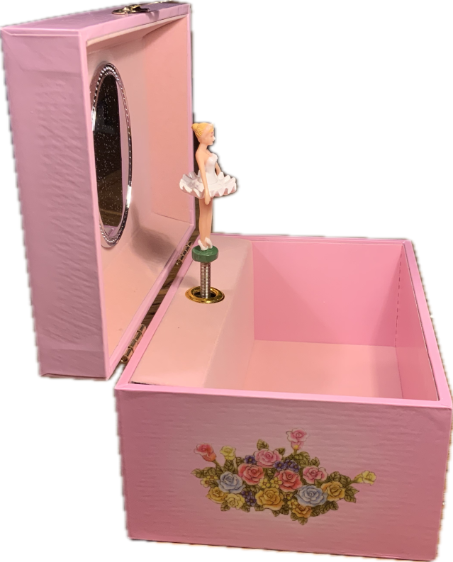 Spieluhr seitlich geöffnet