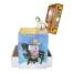 Spieluhr Karussell mit sich drehendem Pferd, Seitenansicht geöffnete Spieldose mit herausgezogenen Schubladen