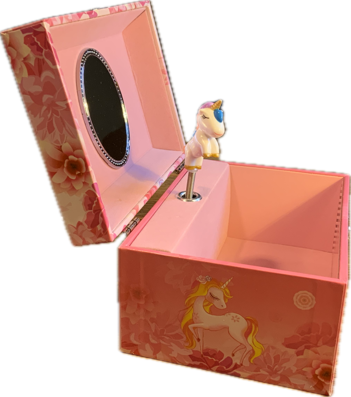 Spieluhr seitlich geöffnet