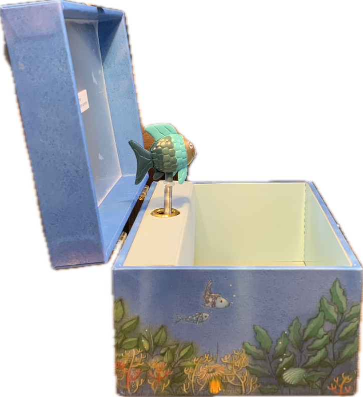 Spieluhr seitlich geöffnet