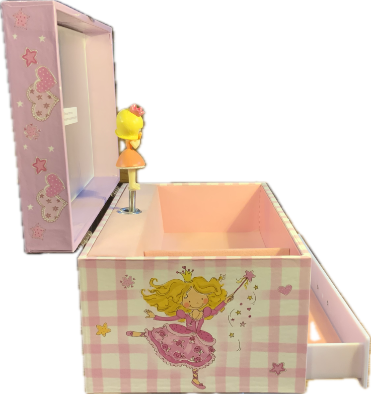 Spieluhr seitlich geöffnet