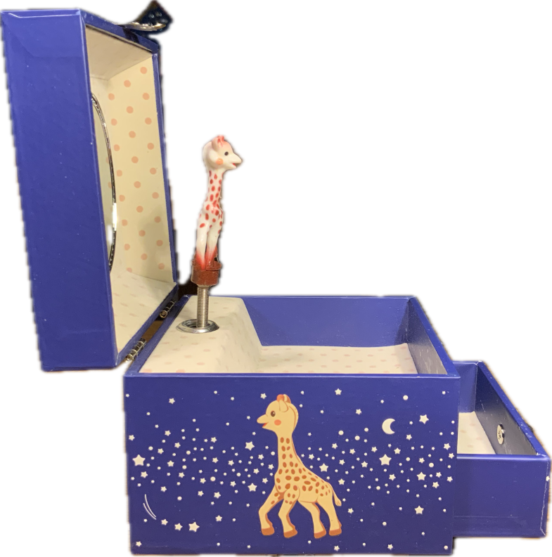 Spieluhr seitlich geöffnet