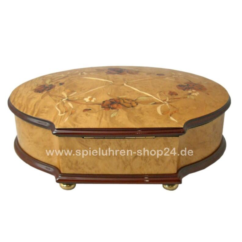 Callista - edle Musikdose von Reuge, die Rückansicht bei geschlossener Dose