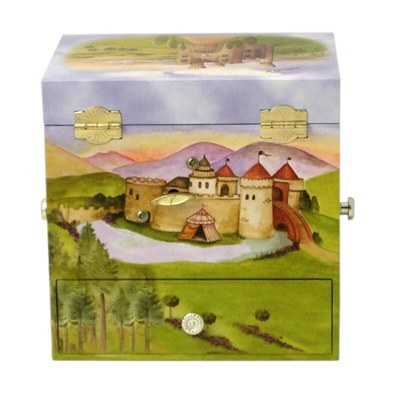 Spieluhr Tanzpaar Prinz & Prinzessin, geschlossene Spieldose Ansicht Rückseite