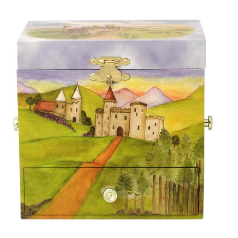 Spieluhr Tanzpaar Prinz & Prinzessin, geschlossene Spieldose Frontansicht