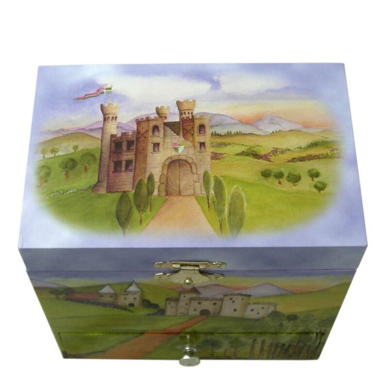 Spieluhr Tanzpaar Prinz & Prinzessin, geschlossene Spieldose Ansicht von oben