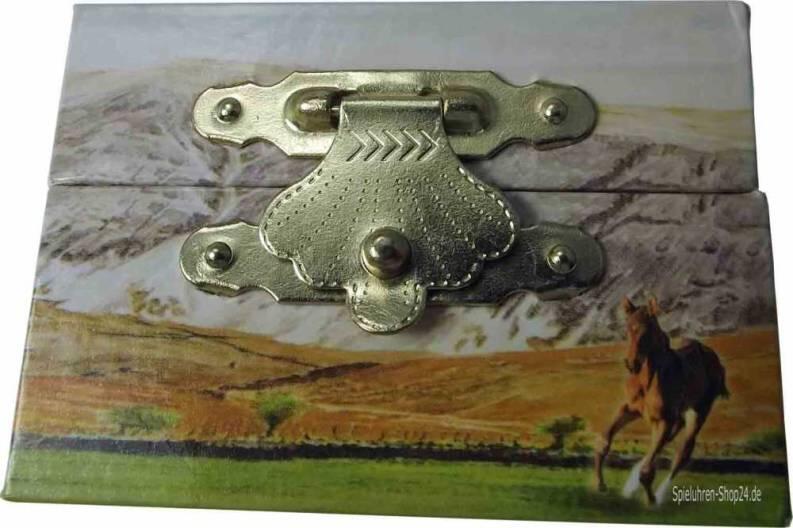 Verschluss Zahndöschen Pferde in den Bergen