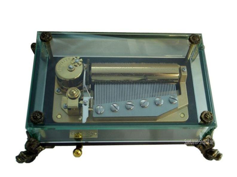 Kristallglas Spieluhr 50tönig- Rhymes, Ansicht oben