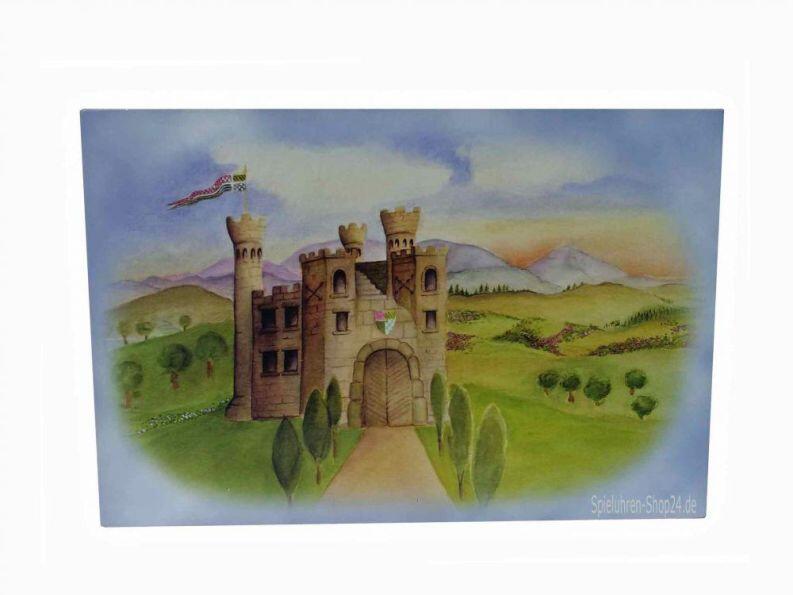 Drachenschloss - Dragon′s Castle Spieluhr, Sicht von oben auf den Deckel der Spieluhr