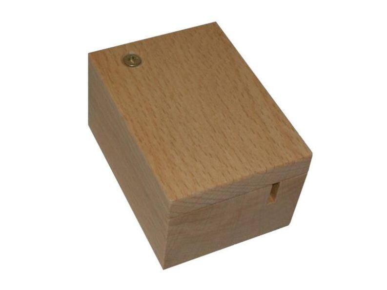 Klangkörper für Spielwerke mit Handkurbel von Troussellier, Vollholz, Ansicht von oben