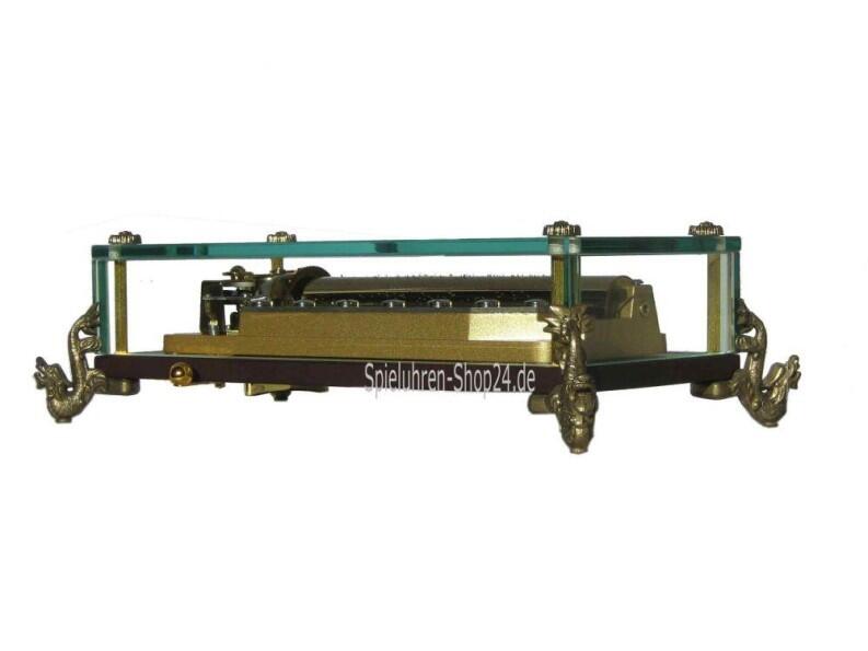 Rhymes - 78tönige Kristallglas Spieluhr, Ansicht vorn und seitlich