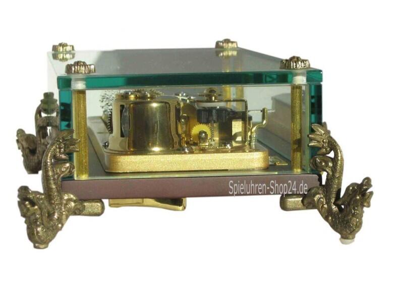 Rhymes - 78tönige Kristallglas Spieluhr, Seitenansicht