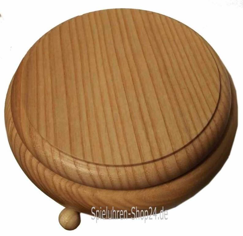 Seiffen Erzgebirge - Spieldose ohne Bestückung, Ansicht oberhalb auf Drehteller